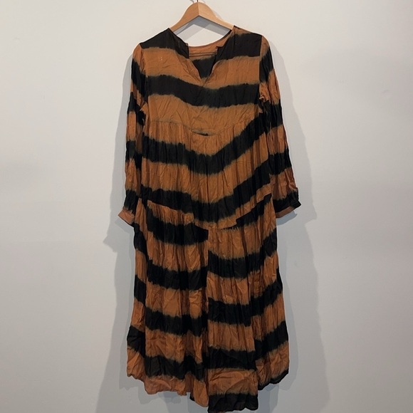 Norblack Norwhite tie dye midi laghonlook oversized boho dress small - Picture 4 of 6